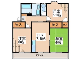 サンタハウスの物件間取画像